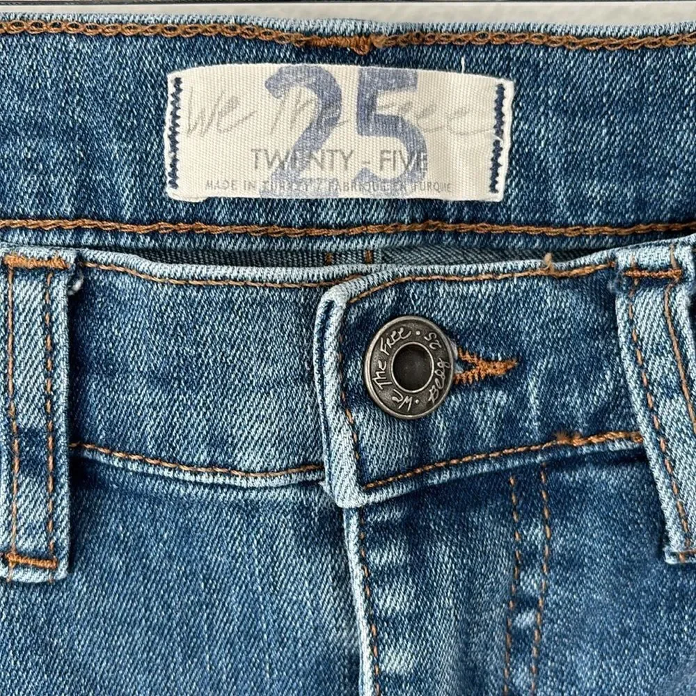 Free People We The Free Great Heights Frayed Skinny Jeans Size 25
